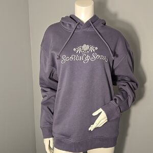 Scotch & Soda Amsterdam Men's Purple Sky French Terry Graphic Hoodie Size Small